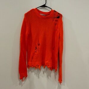 Stitches & Stripes Destroyed Sweater NWT